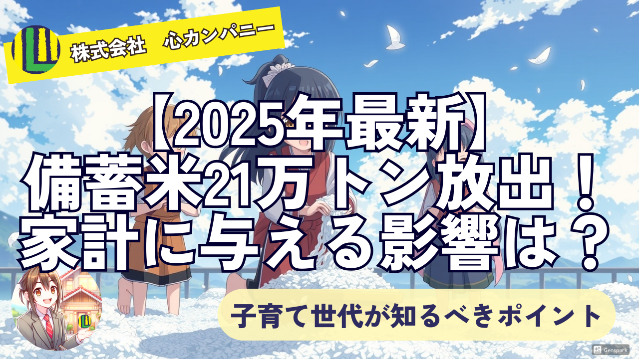 【2025年最新】備蓄米21万トン放出！家計＆食卓に与える影響を解説