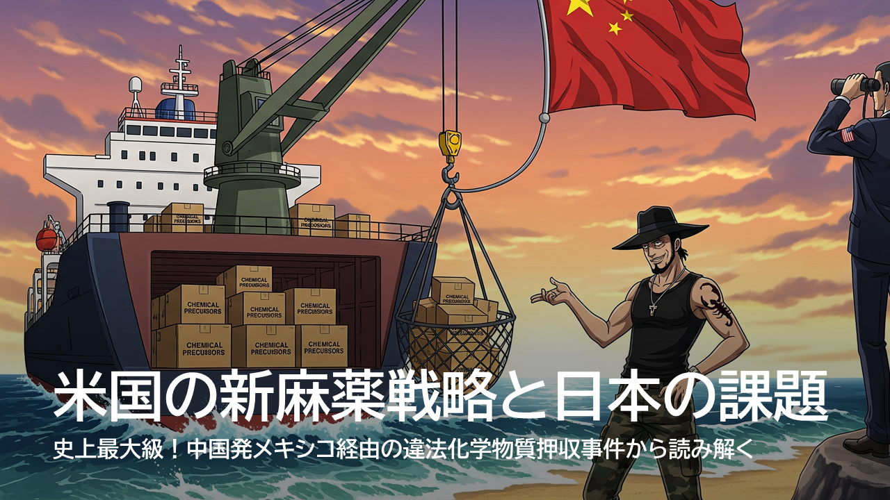 史上最大級！中国発メキシコ経由の違法化学物質押収事件から読み解く米国の新麻薬戦略と日本の課題