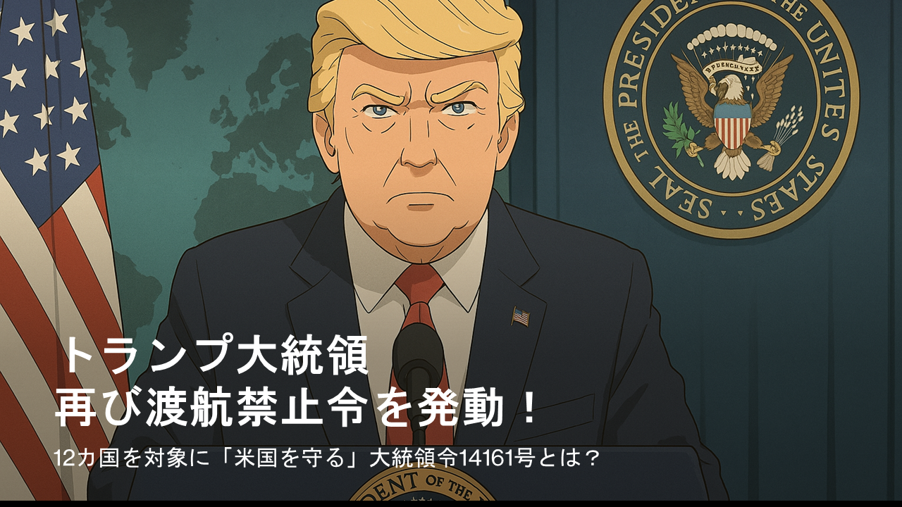 【速報】トランプ大統領、再び渡航禁止令を発動！12カ国を対象に「米国を守る」大統領令14161号とは？