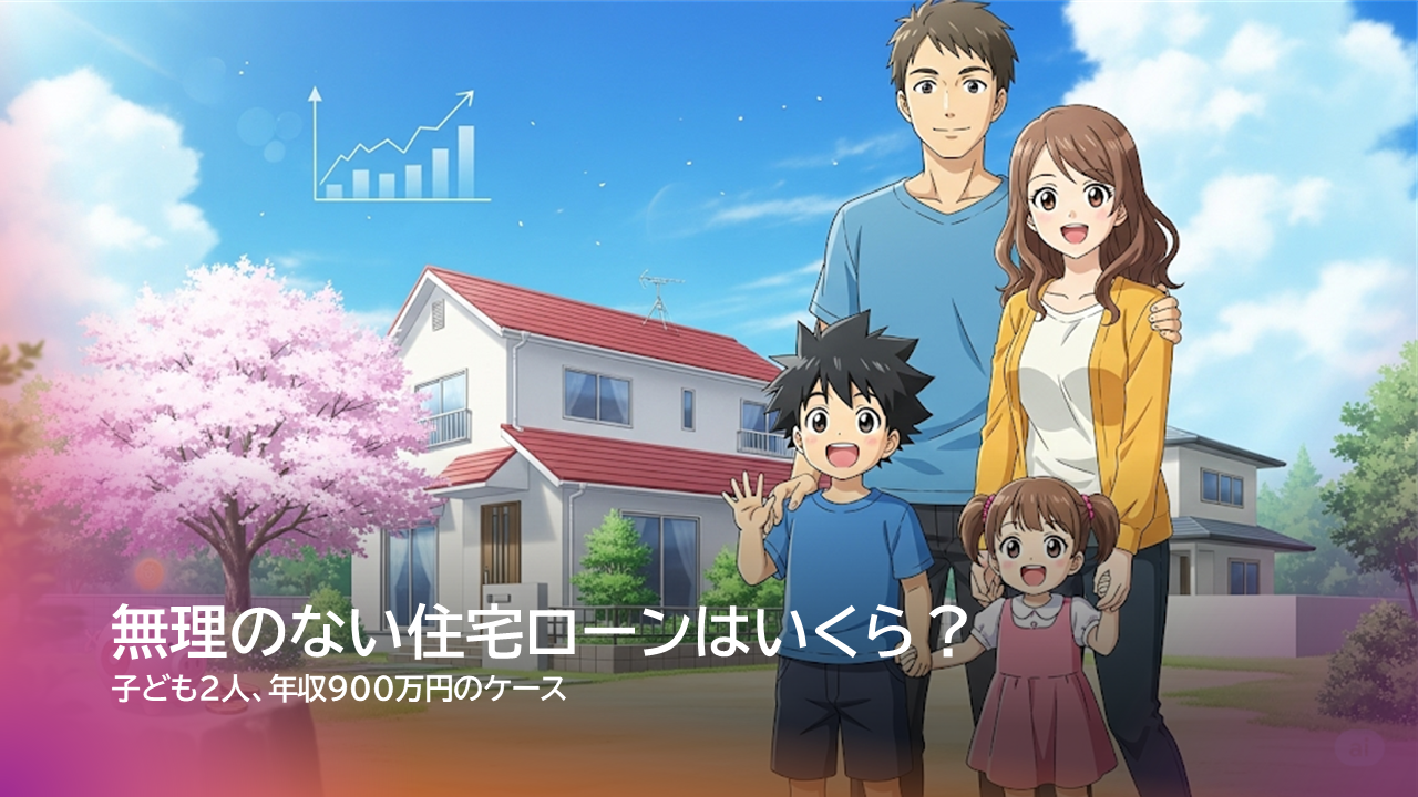 無理のない住宅ローンはいくら？ 子ども2人、年収900万円のケース