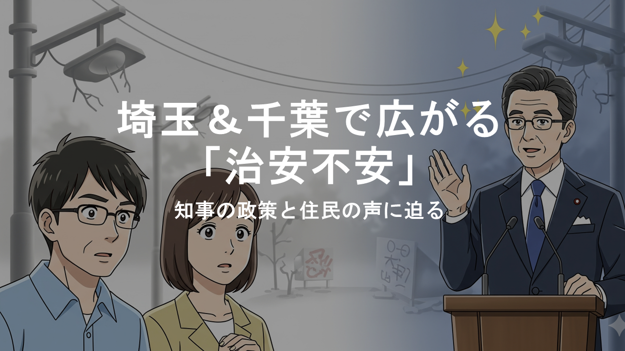 埼玉＆千葉で広がる「治安不安」──知事の政策と住民の声に迫る