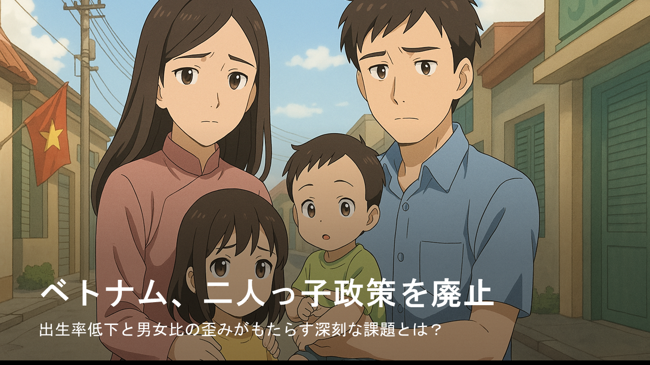 ベトナム、二人っ子政策を廃止｜出生率低下と男女比の歪みがもたらす深刻な課題とは？