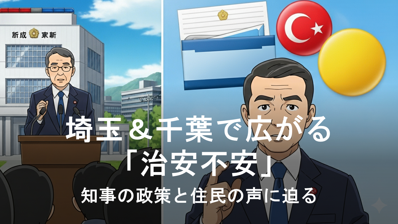 【緊急】大野知事、治安悪化で警察署新設＆トルコ人ビザ免除停止を要請した真意とは？