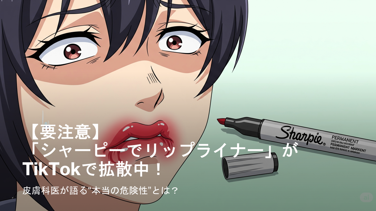 【要注意】「シャーピーでリップライナー」がTikTokで拡散中！皮膚科医が語る“本当の危険性”とは？