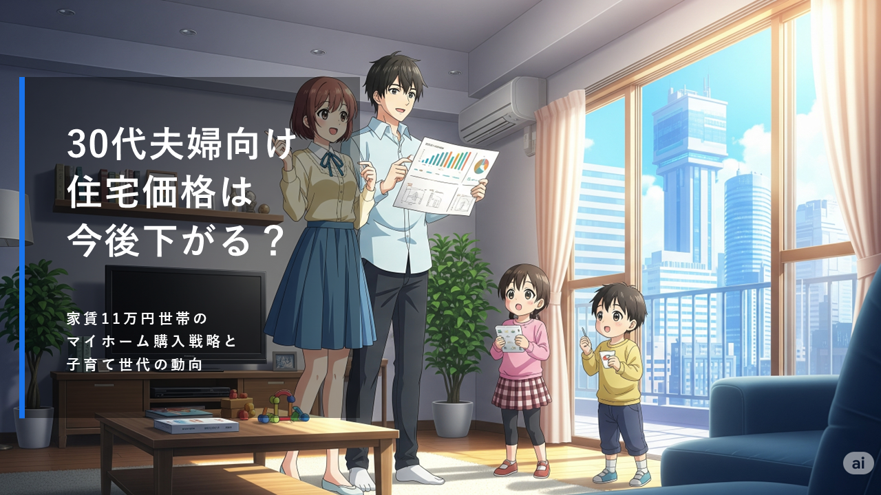 【30代夫婦向け】住宅価格は今後下がる？家賃11万円世帯のマイホーム購入戦略と子育て世代の動向
