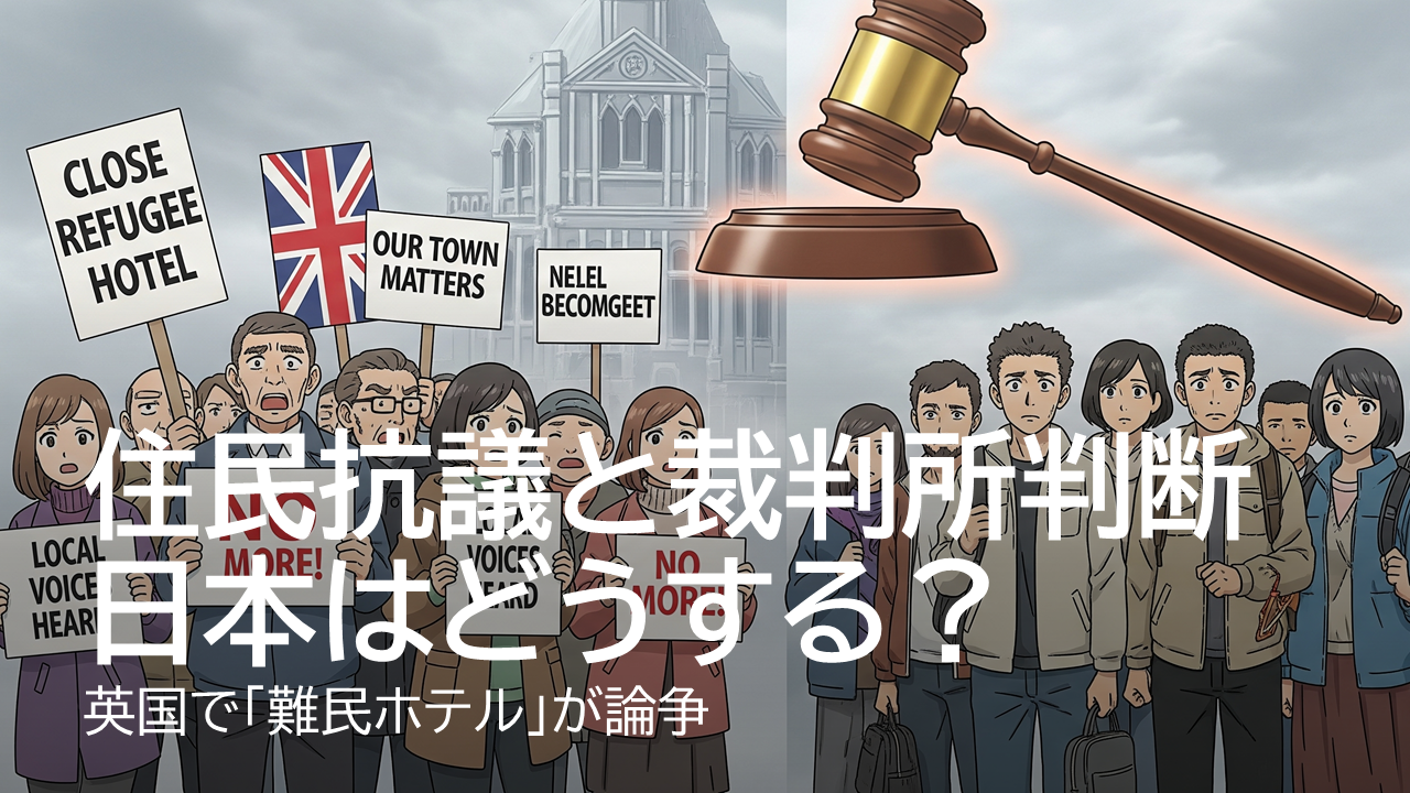 英国で「難民ホテル」が論争　住民抗議と裁判所判断、日本はどうする？