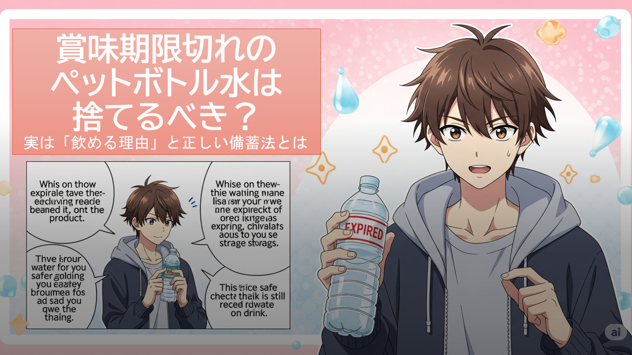 賞味期限切れのペットボトル水は捨てるべき？実は「飲める理由」と正しい備蓄法とは
