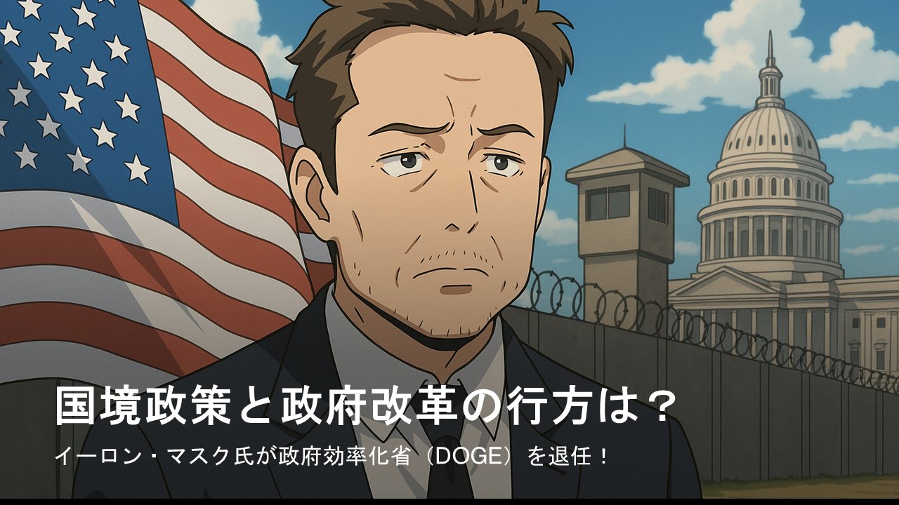 【速報】イーロン・マスク氏が政府効率化省（DOGE）を退任！国境政策と政府改革の行方は？